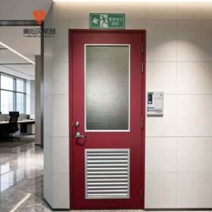 Style Fireproof Emergency Exit Steel Doors with 45min Fire Rating for Apartment Workshop