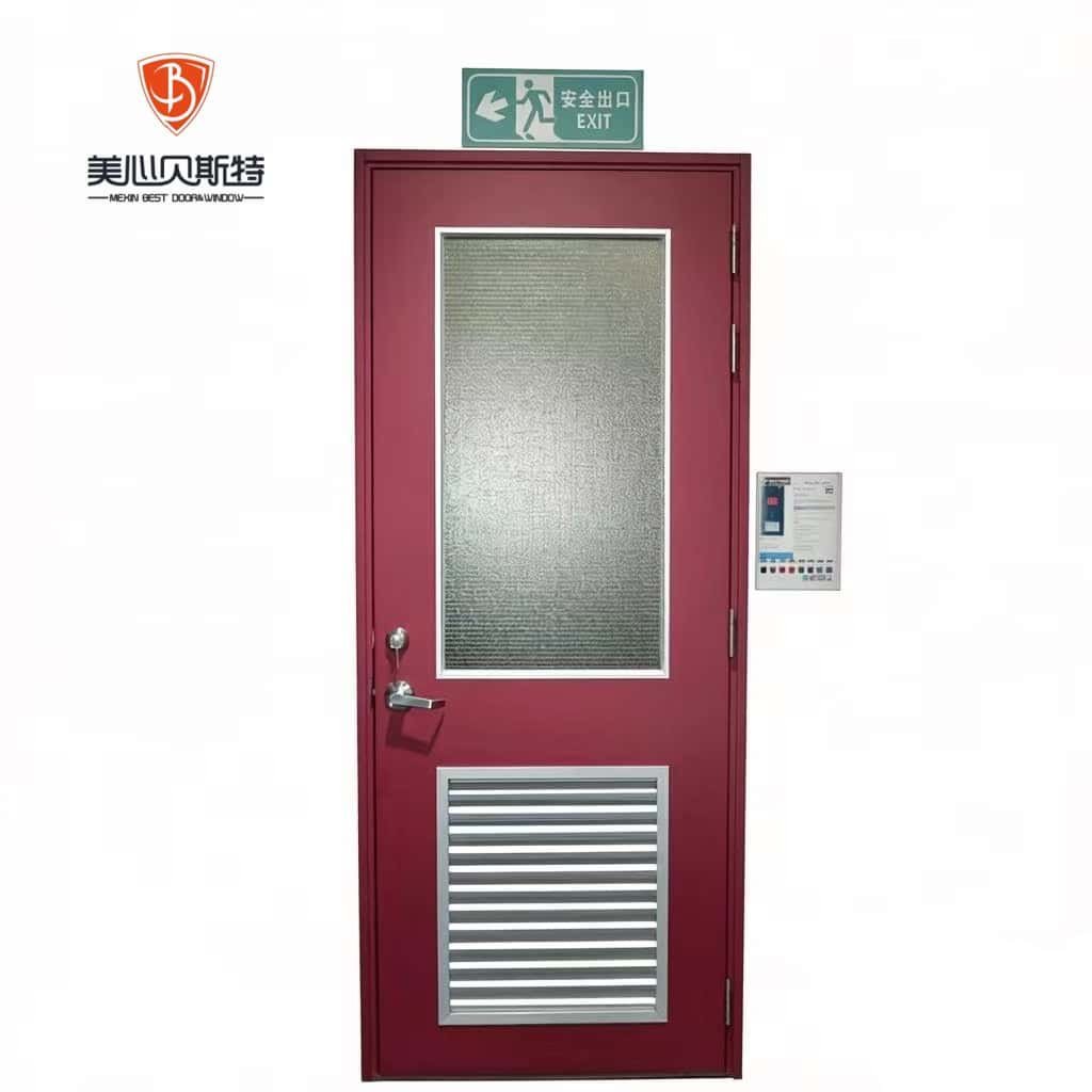 Modern Steel Security Door with Fire Prevention Anti-Pry Design Finished Surface for Warehouse & Apartment Use