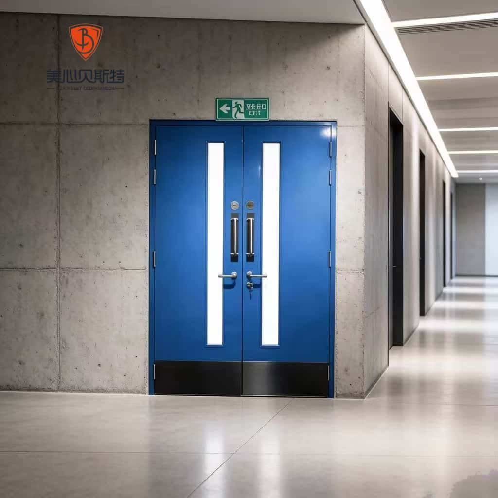 Factory Direct Modern Steel and Wood Fireproof Door Steel Fireproof Door