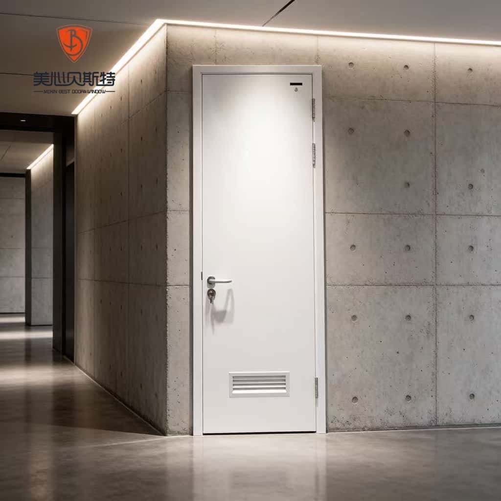 Modern Style Fireproof Steel Security Door for Apartments Swing Open Fire Prevention Feature Finished Surface