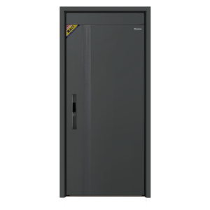 Modern Steel Class 4 Entry Security Door with Fingerprint Lock Custom Hidden Hinge Heated Lintel Waterproof