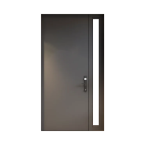Modern Steel Security Door with Side Glass Panel | Anti-Theft Entry Door for Home & Office