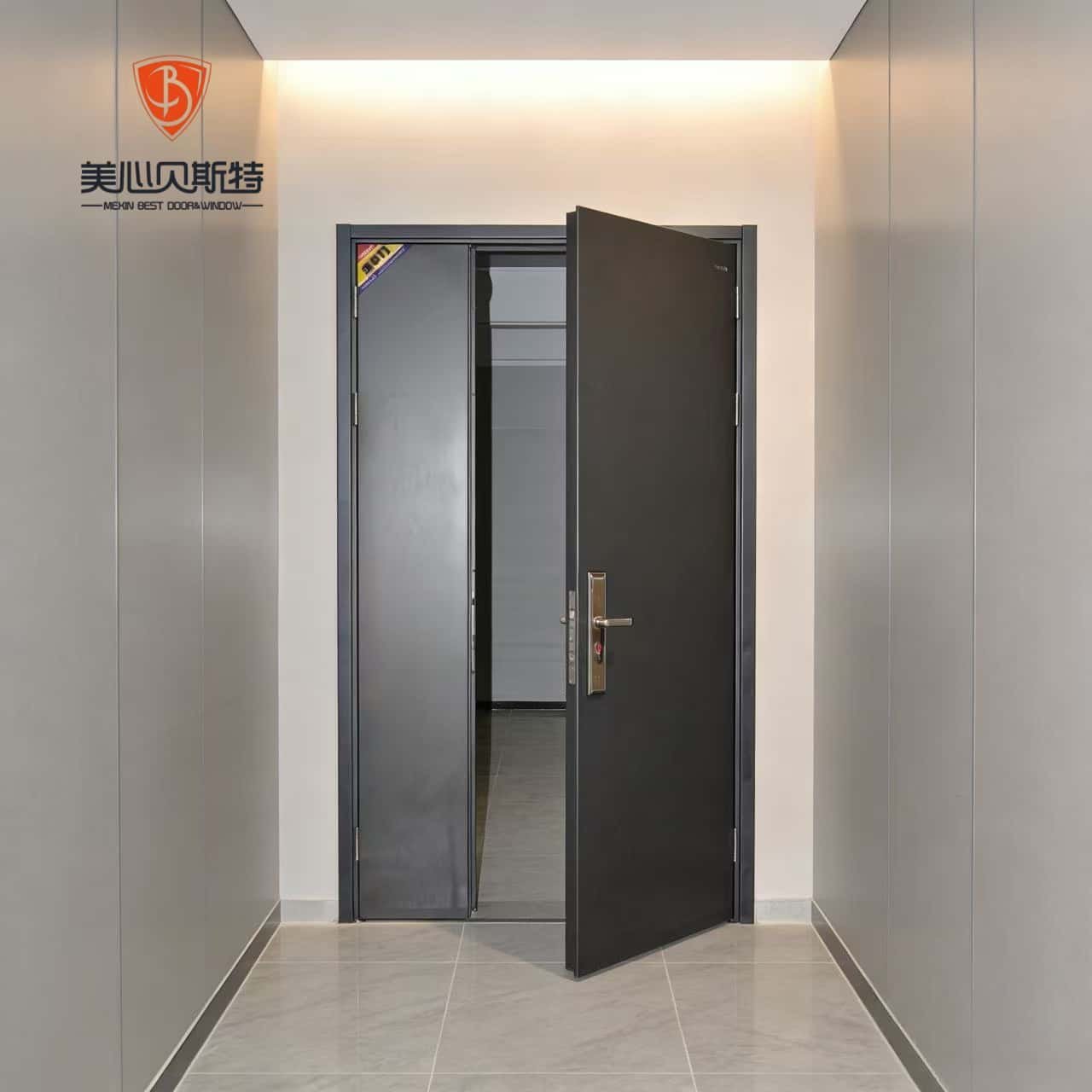 Factory Direct Sales Hospital Supermarket Use Steel Fire Doors Fiberglass Modern Design Partition Metal Slab Security - Image 2