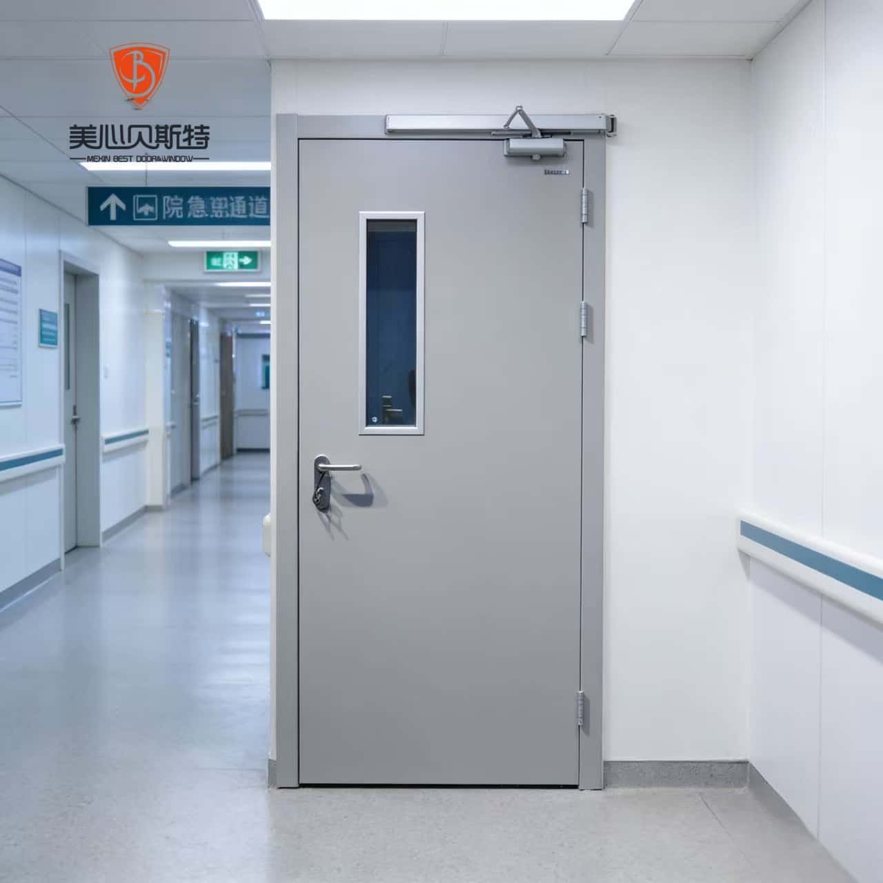 Modern Steel Fire Doors-Security Partition for Supermarket & Hospital Use Interior/Exterior Garage Entry - Image 2