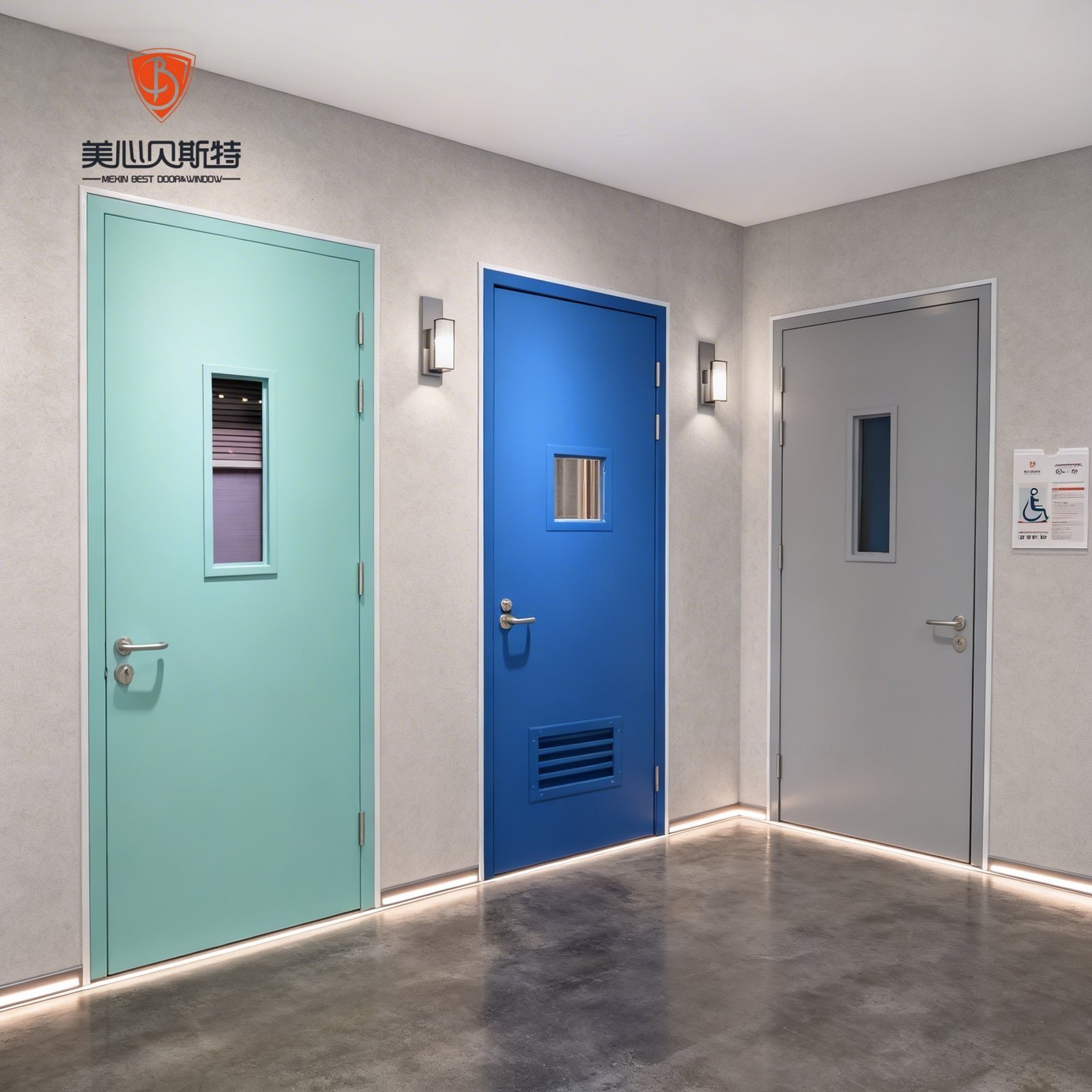 USA Standard Steel Louvered Door Ventilated Steel Door with Air Vent for Commercial Industrial - Image 2