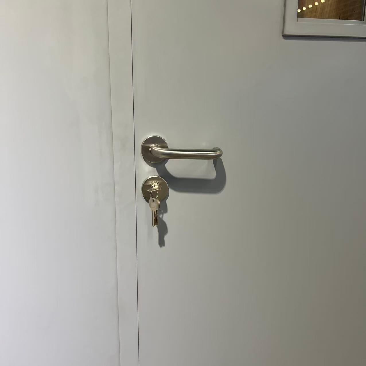 Modern Steel Fire Door with Glass Window Finished Surface for for Commercial Use with Fire Prevention - Image 2