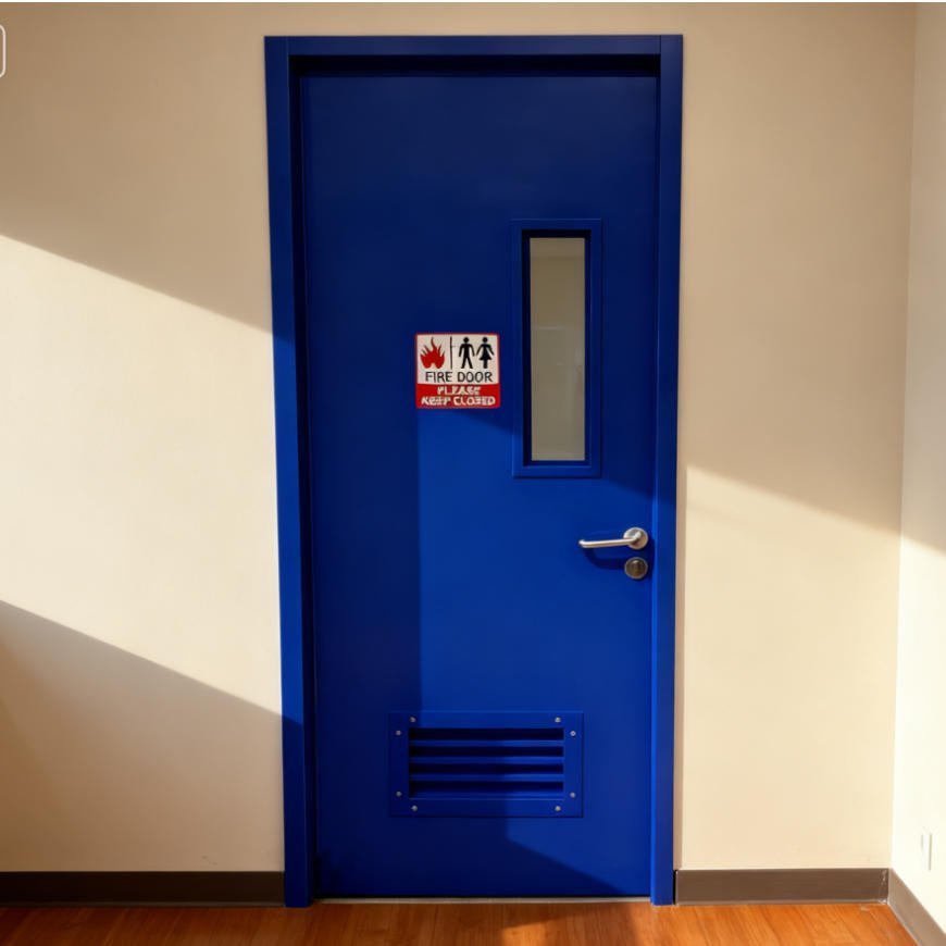 In Stock Steel Louver Door Fireproof Sound Insulated Ventilation Door for Machine Room Heat Dissipation Application - Image 2