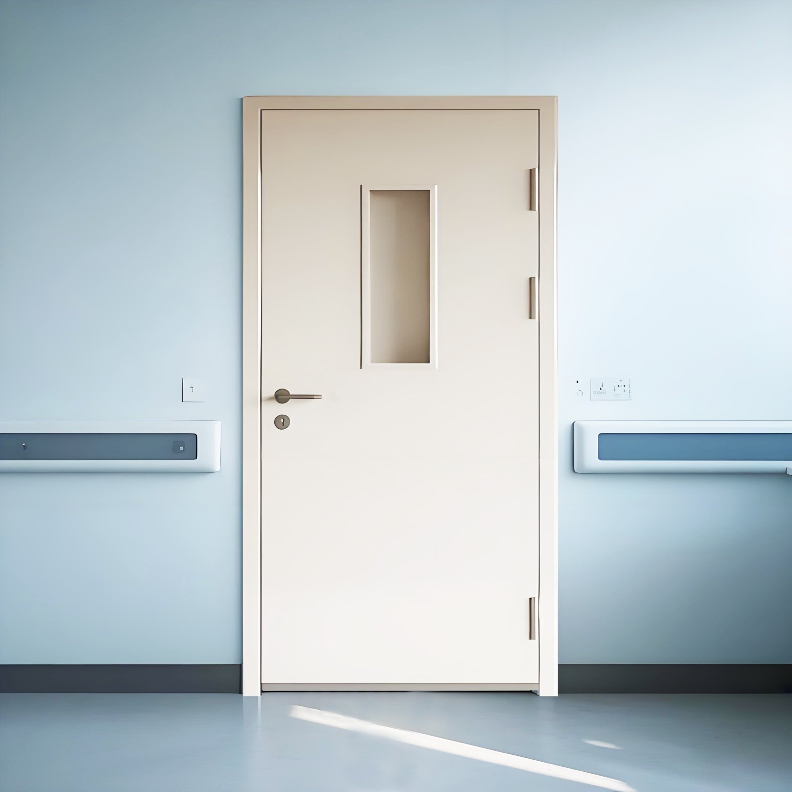 Double Swing Steel Fire Door for Mall & Hospital Corridor - Fire-Rated - Image 2