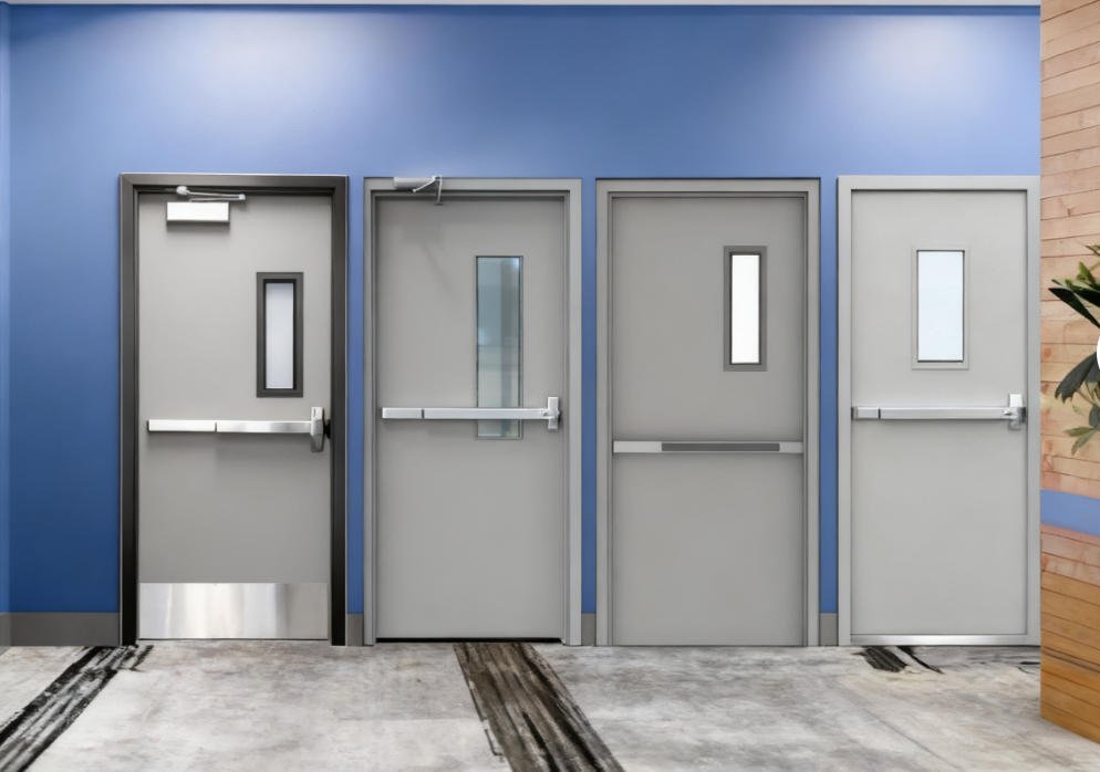 WHI Certified Fire Proof Door High Security Fire Rated Door for Commercial Residential Building - Image 2