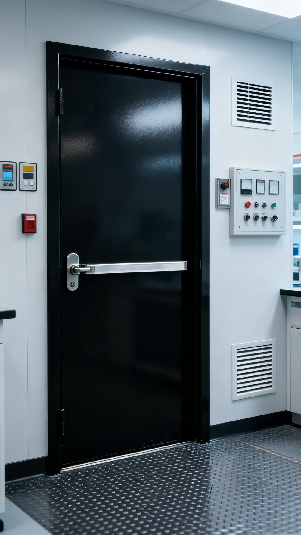 UL Listed 3 Hours Fire Rated Galvanized Powder Coating Hollow Metal Doors with Honeycomb Paper - Image 2