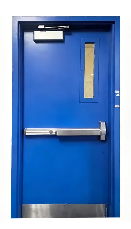 Commercial Fireproof Exit Door Fireproof Door Steel Galvanized UL Galvanized Steel Fireproof Door - Image 2