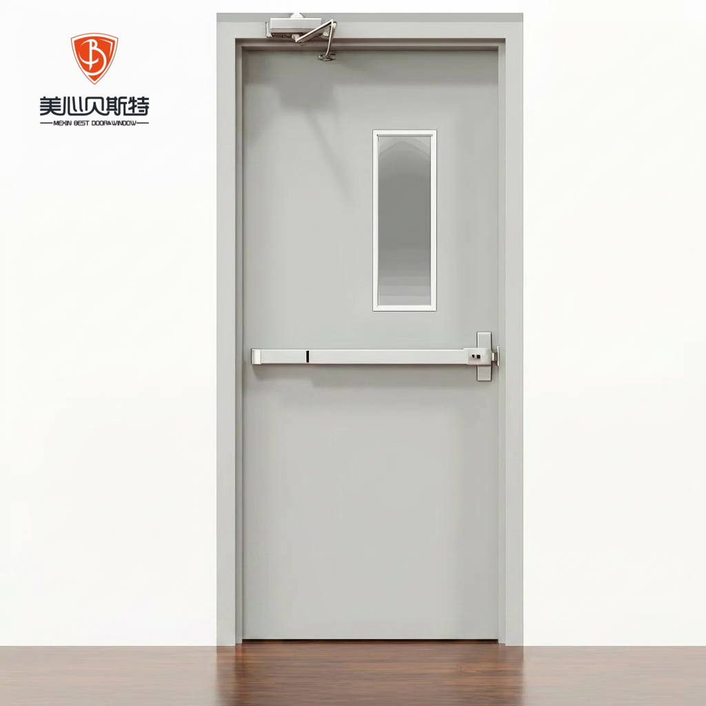 Heavy Duty WH Warnock Hersey Certified 180 Minutes Fire Rated Steel Door with Frame Galvanized Metal Fireproof Door Commercial - Image 2