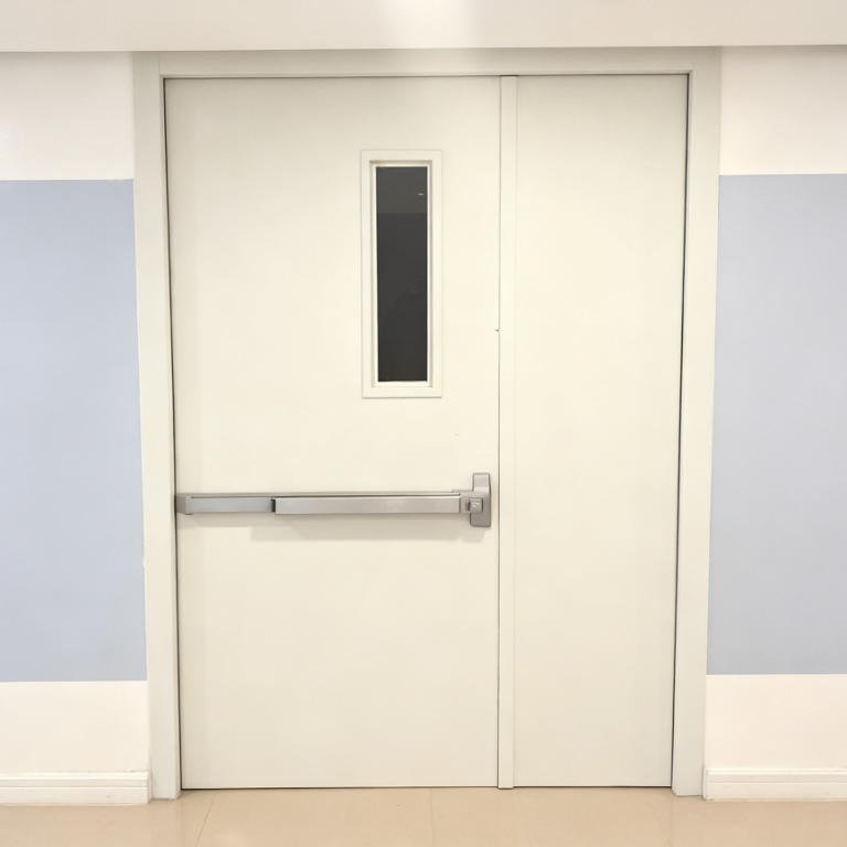 UL/WHI Certified Steel Fire-Rated Door with Glass Vision Panel for Philippine Construction Projects - Image 2