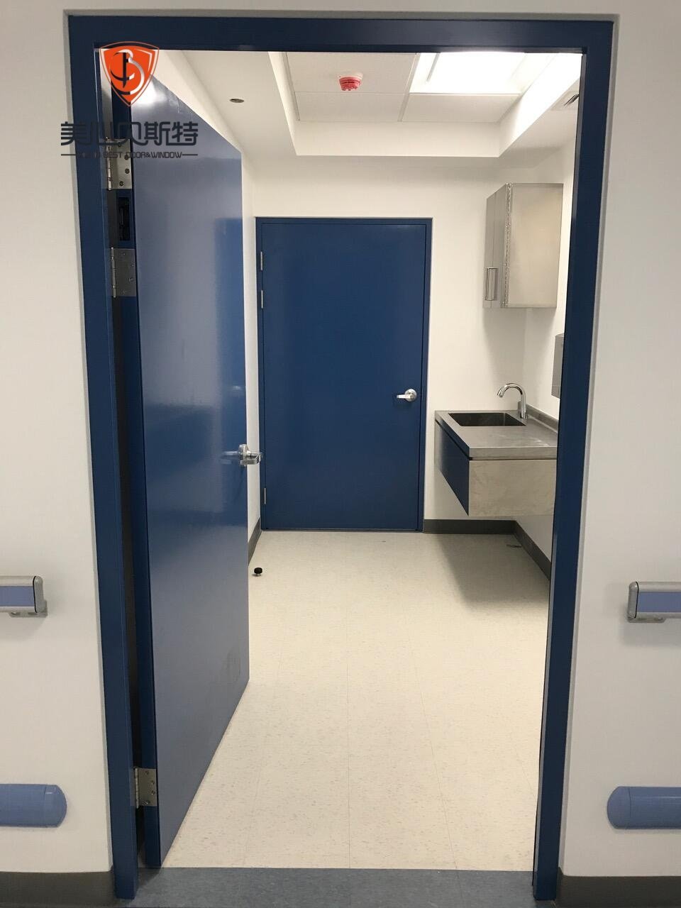 Steel Fire-Rated Fire Exit Doors Soundproof Standard Modern Design for Warehouse/Hospital/Commercial/Office/Industrial Use - Image 2