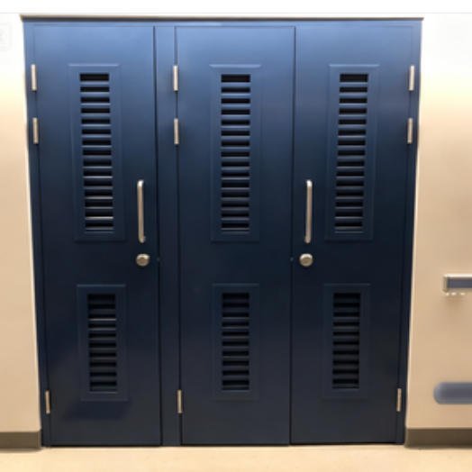 Customizable UL/WHI Certified Steel Fire - Rated Triple Door with Louver for Construction Projects in Costa Rica hospital - Image 2