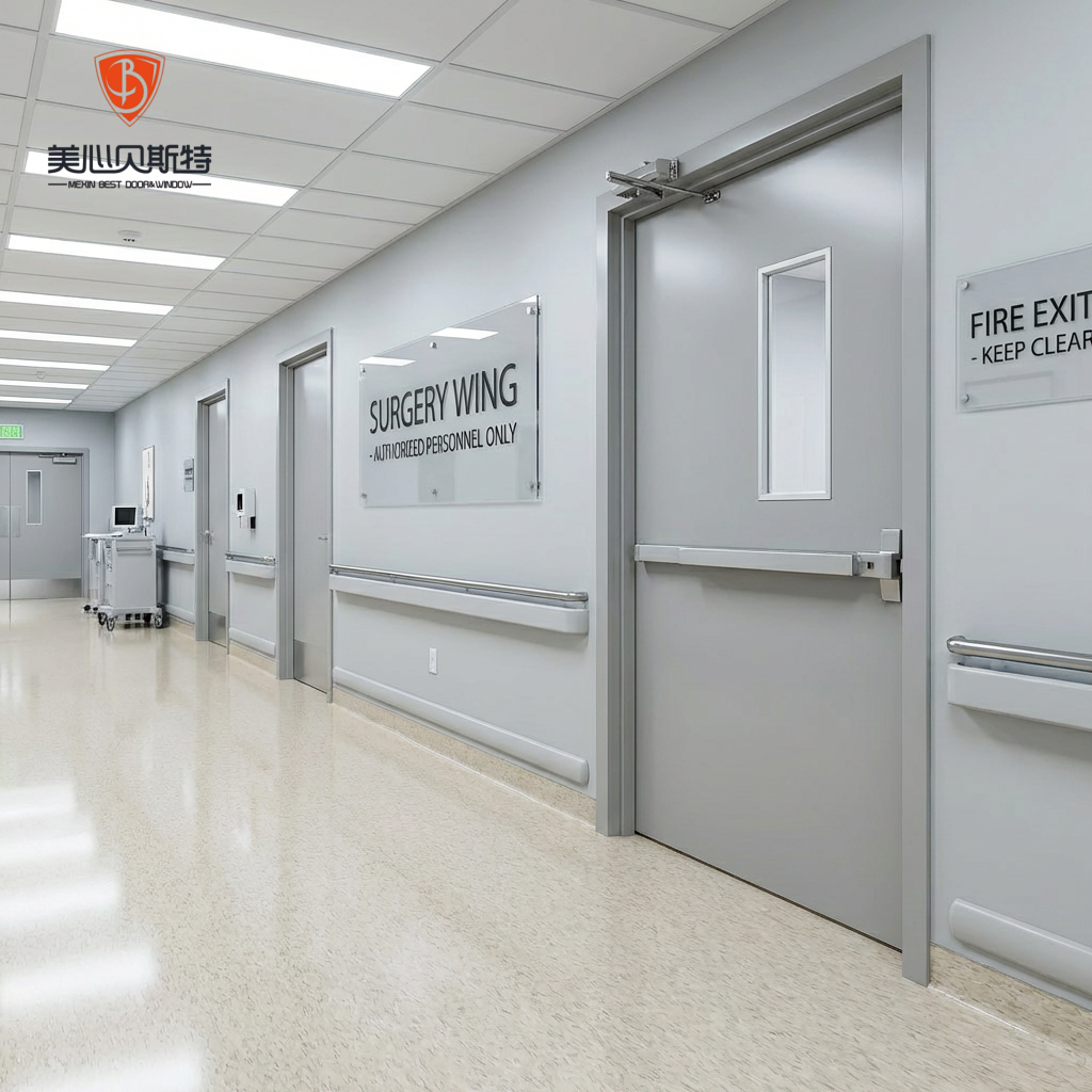 WH Certified Warnock Hersey 90 Mins Fire Rated Steel Door with UL Listing for Commercial Building Metal Emergency Exit Doors USA - Image 2