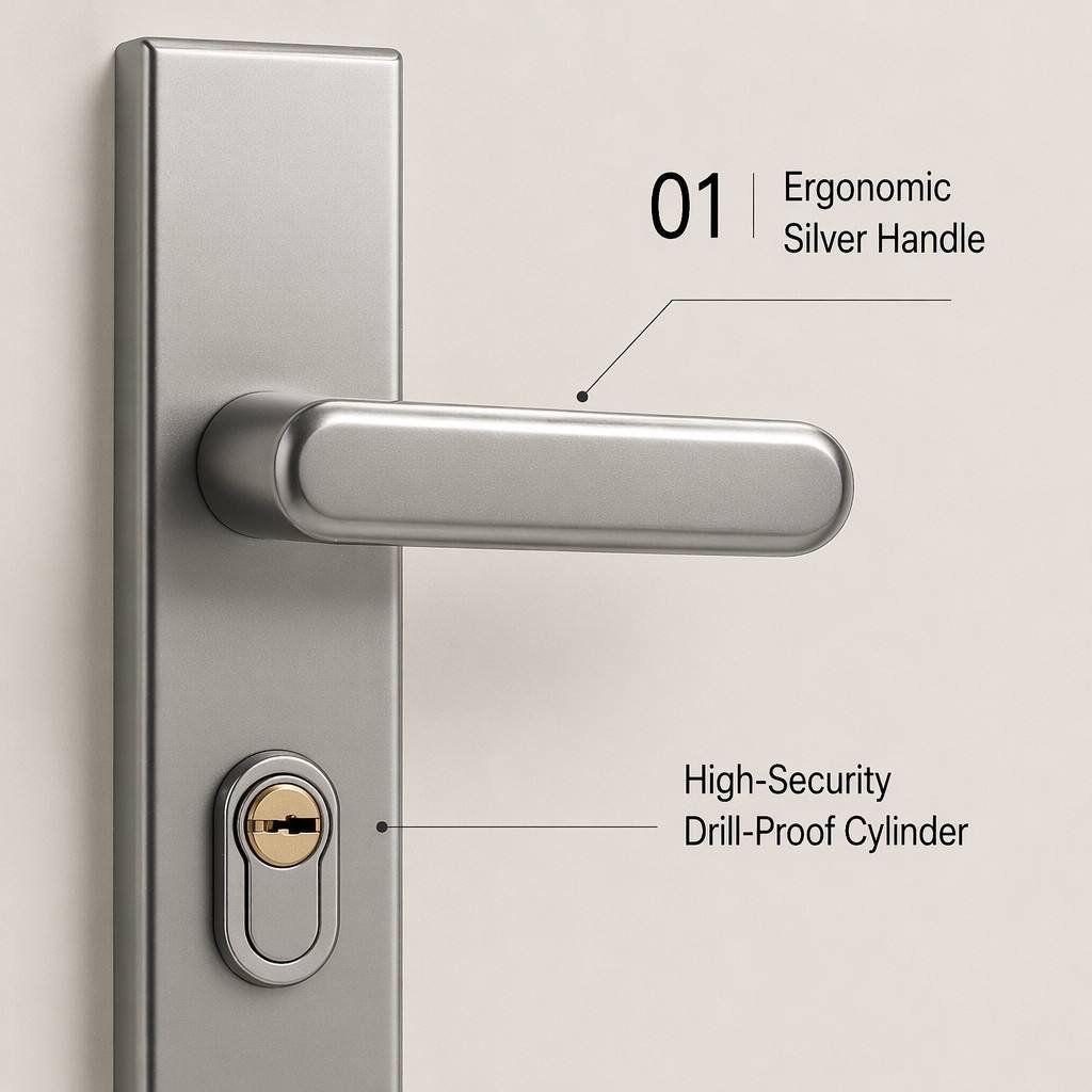 Economical Steel Security Entry Door Durable Metal Front Door for Home Entrance and Warehouse Project CE Certified - Image 2