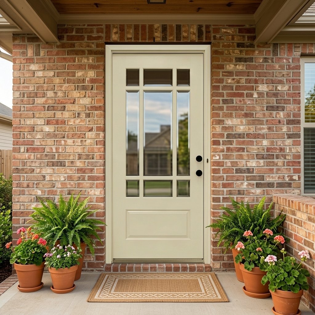 Steel Residential Front Entry Door Equipped with Low-E Insulated Glass for US Home Projects - Image 2