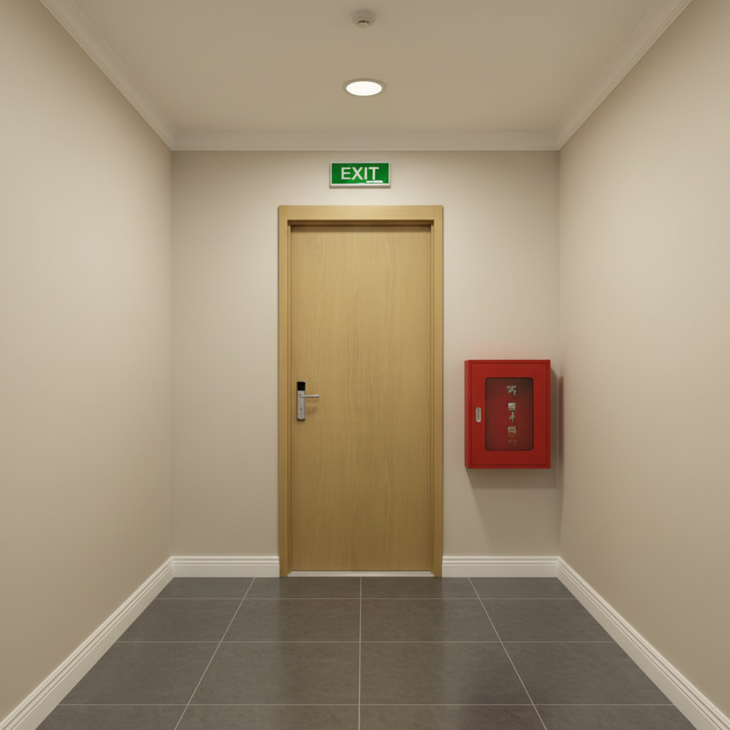 WH-Certificate /-listed Steel Entry Fire Door Minimalist Design Swing Side Opening Finished Meeting Global Safety Interior - Image 2