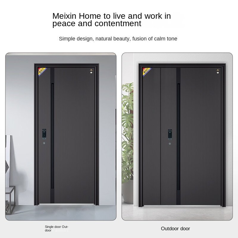 Class a Modern Steel Double Swing Entry Door | Anti-Theft Security Exterior Door for Home & Villa - Image 2