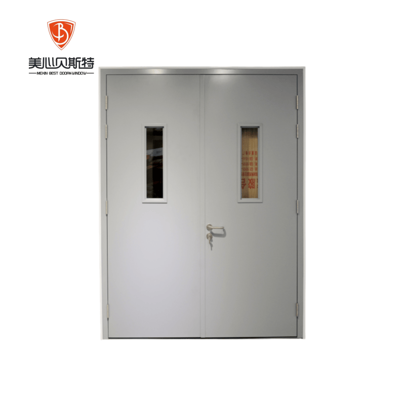 Golden House Modern Steel Fire Prevention Double Door for Apartment Interior/Exterior Use with Finished Surface - Image 2