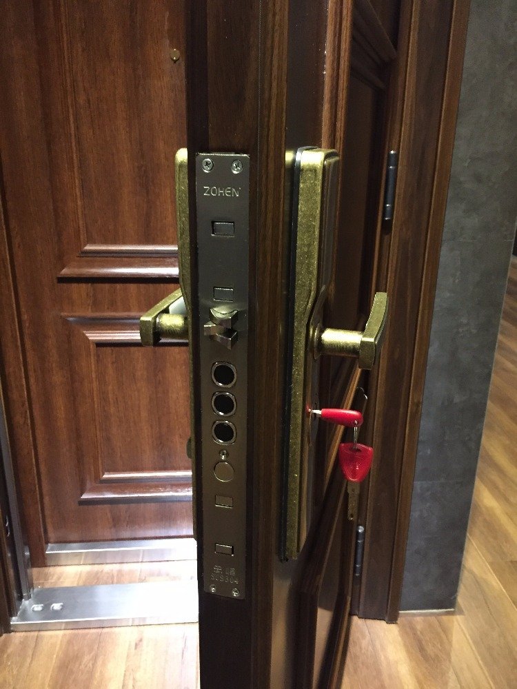 EN ISO Certified Galvanized Steel PVC Membrane Security Entrance Anti-theft Door, Filled with Polyurethane. - Image 2