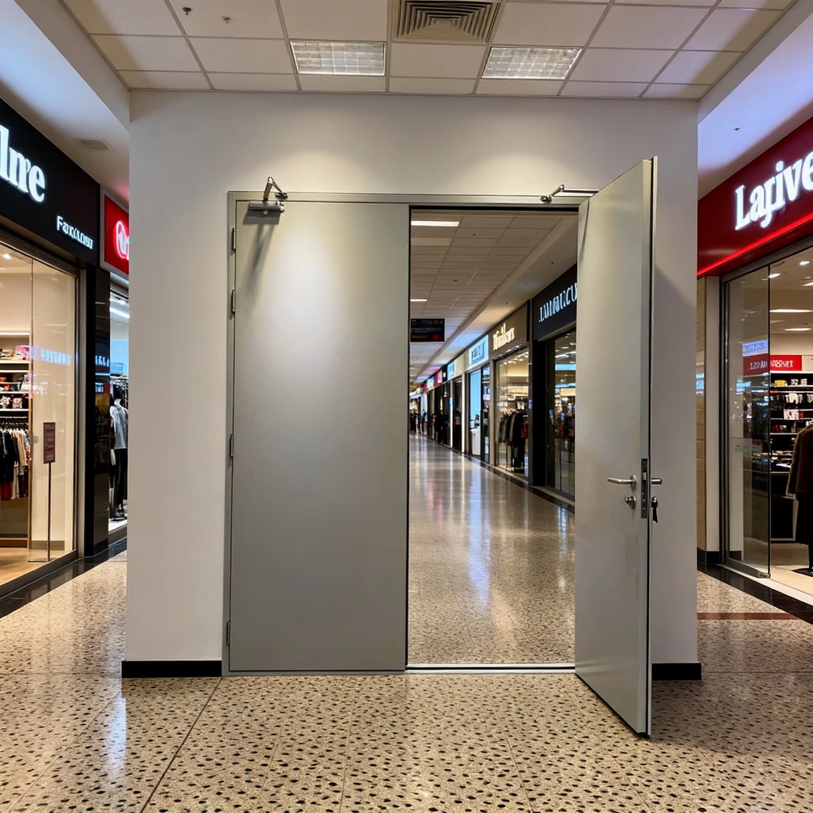 Standard Sizes Modern Custom Built Architectural Supermarket Hospital Safety Fireproof Steel Fire Door UL Certification - Image 2
