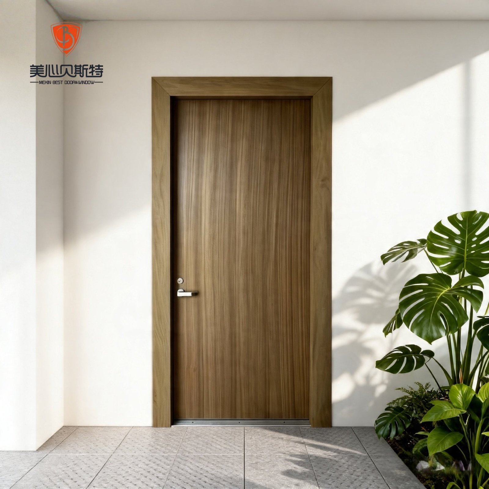 WH Certified Warnock Hersey 20 45 60 90 Mins Fire Rated Wooden Door for USA North America Hotel Project Solid Core Timber Door - Image 2