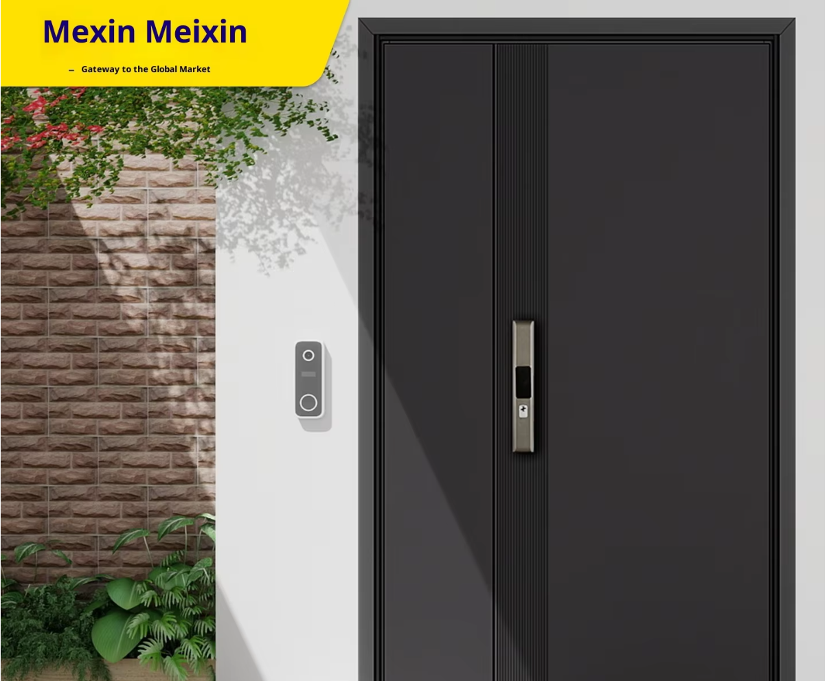 YS9200 Modern Steel Entry Door Waterproof Anti-Theft Security Door for Villa & Hotel Use Side Opening - Image 2