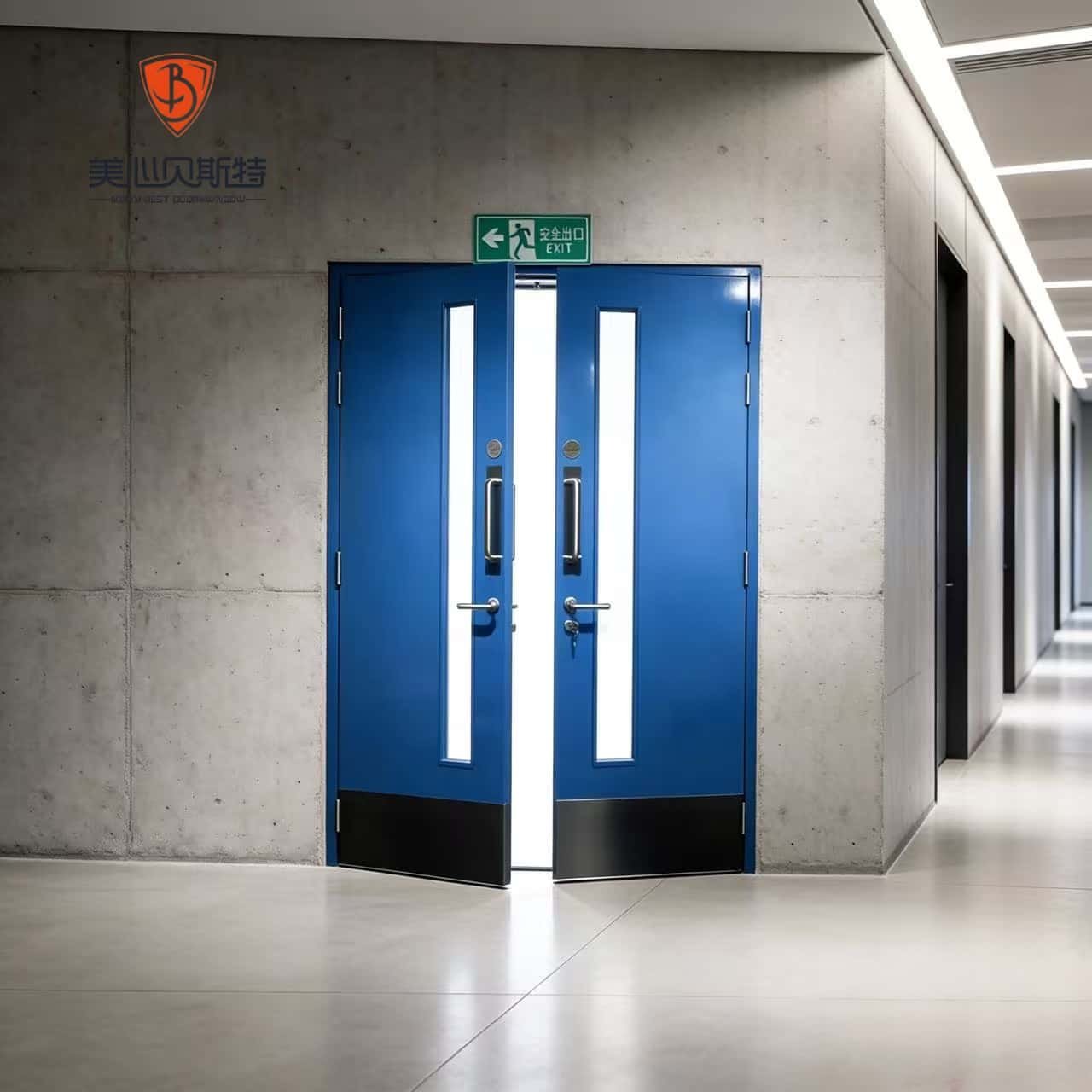 Factory Direct Modern Steel and Wood Fireproof Door Steel Fireproof Door - Image 2