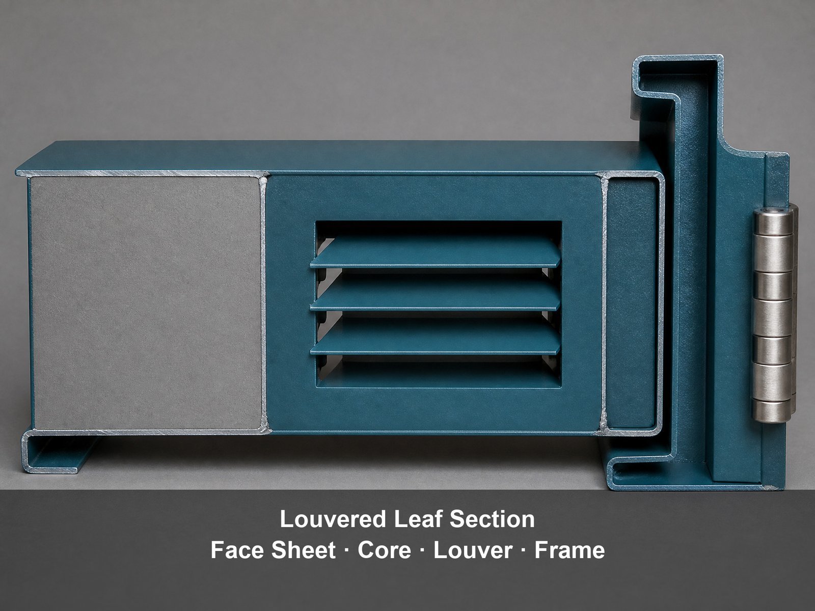 Warehouse Door Metal Steel Door Fire Rated Teal Blue With Louver Ventilation Single Leaf Hollow Metal Swing Hinged - Image 3