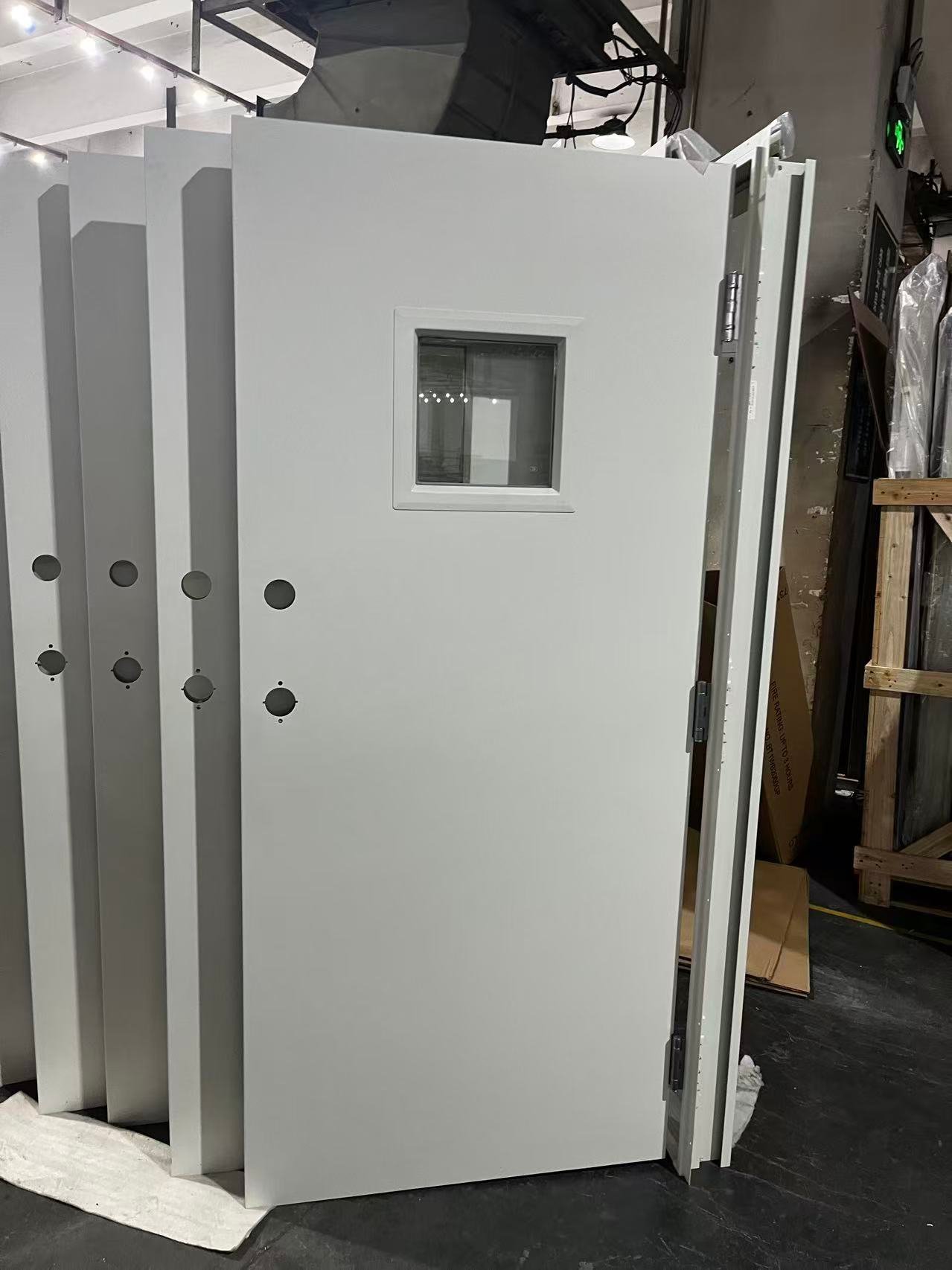 Commercial Fireproof Exit Door Fireproof Door Steel Galvanized UL Galvanized Steel Fireproof Door - Image 3
