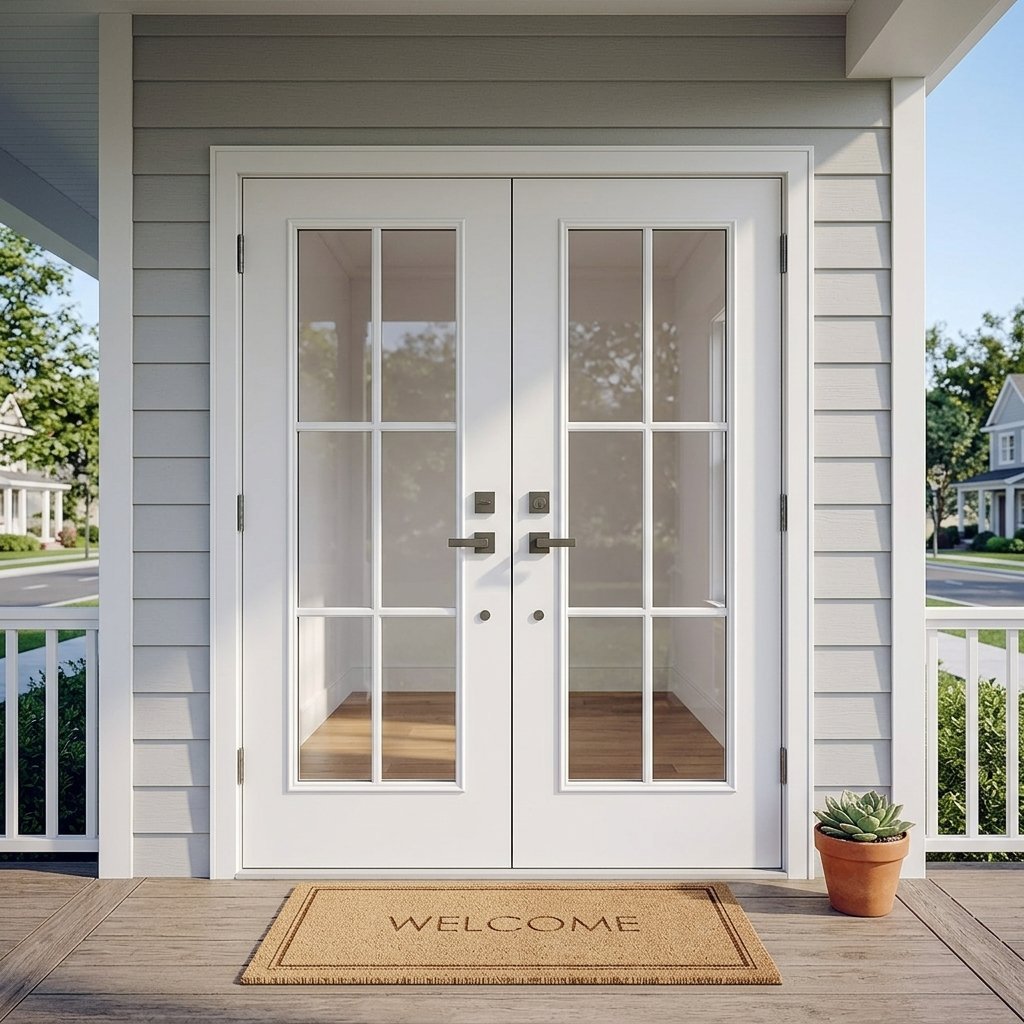 American Residential Front Entry Door Composite Material Swing Open Minimalist Fully Customizable Various Colors Glass Inserts - Image 3