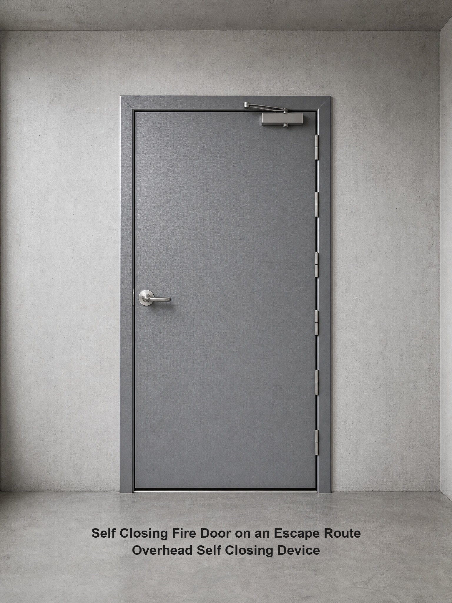 Steel Fire Door E 180 EN 16034 Certified Single Leaf Powder Coated Fire Resistant Pedestrian Doorset Self Closing C - Image 3