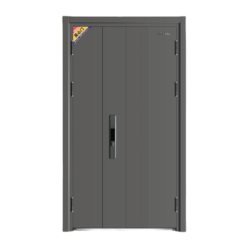 Modern Steel Security Door Anti-Theft Fire Rated Finished Outdoor Entrance Door for Home Apartment Factory Supply - Image 3