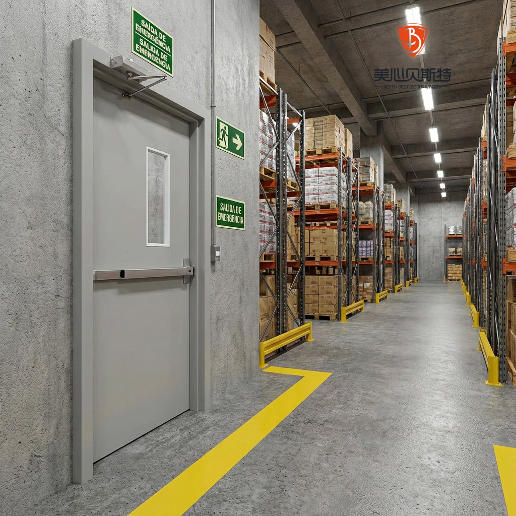 WH Certified Warnock Hersey 90 Mins Fire Rated Steel Door with UL Listing for Commercial Building Metal Emergency Exit Doors USA - Image 3
