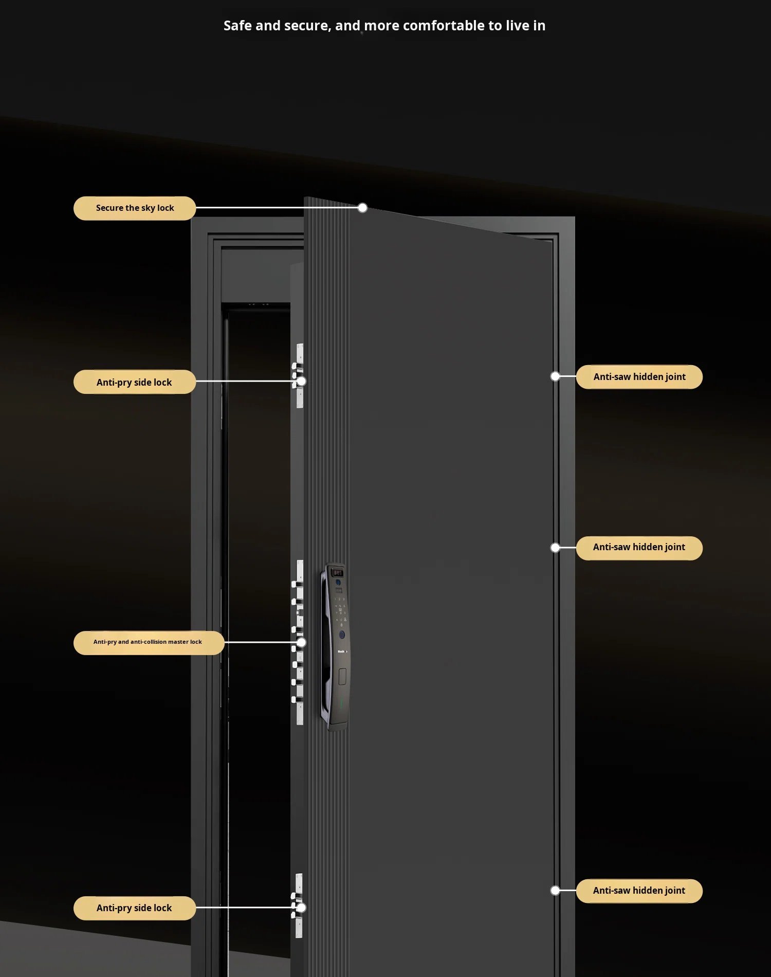 Classic Style Interior Wooden Door Furniture. High-quality Modern Security Doors, New Design, Durable Both Inside and Outside. - Image 3