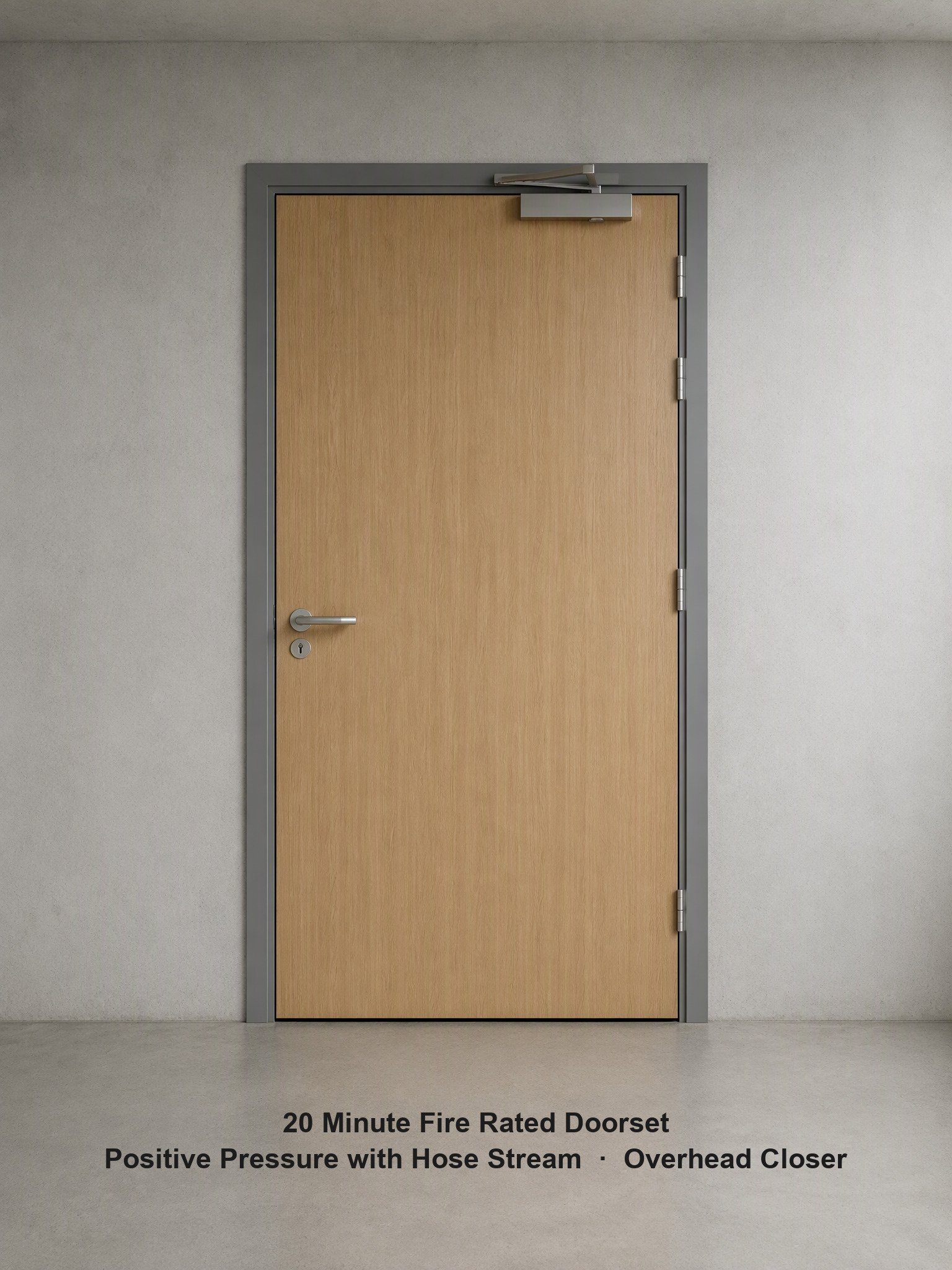 3 Hour Fire Rated Steel Door UL Listed Standard Pair Double Leaf 45mm Water Paint Finish Steel Fire Door Commercial - Image 3