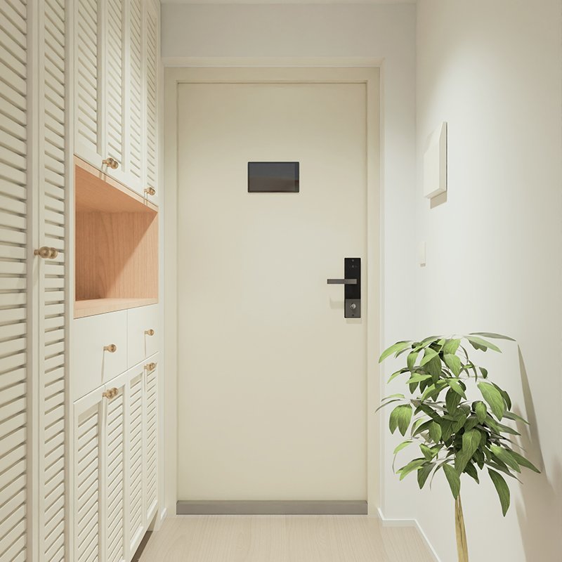 Modern Anti-Theft Security Door Smart Home Entrance Door Interior Cream-Style Entry Custom Villa Main Gate 6230 - Image 3
