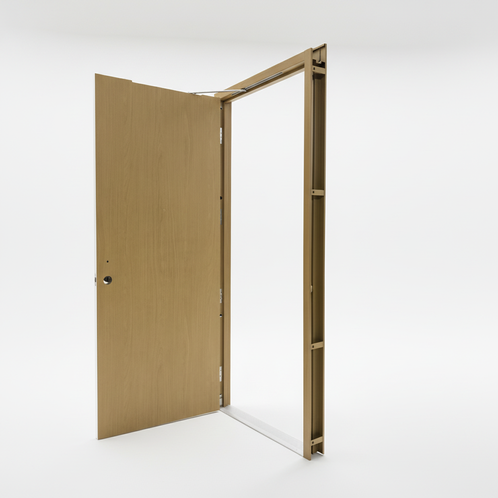 WH-Certificate /-listed Steel Entry Fire Door Minimalist Design Swing Side Opening Finished Meeting Global Safety Interior - Image 3