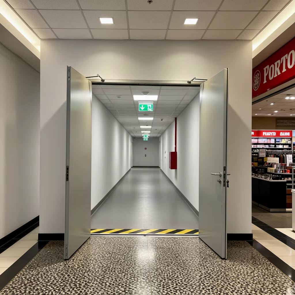 Standard Sizes Modern Custom Built Architectural Supermarket Hospital Safety Fireproof Steel Fire Door UL Certification - Image 3