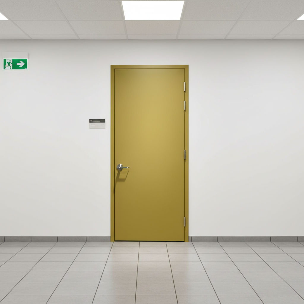 20-180 Minutes Fire Resistant Steel Hollow Metal Door for WHI Certified Modern for Commercial Hospital Office School Supermarket - Image 3