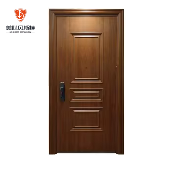 3H CE Certified Steel Entry Door | Fire Rated Security Door Commercial Use Apartment Exterior Modern Design - Image 3