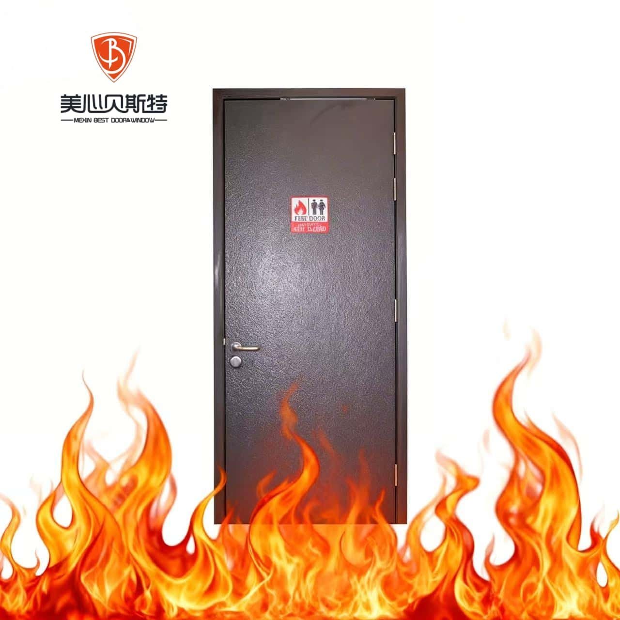Metal Fire Door Steel Fire Rated Door 30-180 Minutes UL Standard for Commercial and Residential High Quality - Image 3