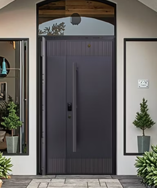 Luxury Standard Modern Waterproof Aluminum Alloy Entry Door Anti-Theft Exterior Design for Residence & Villa Garden - Image 3