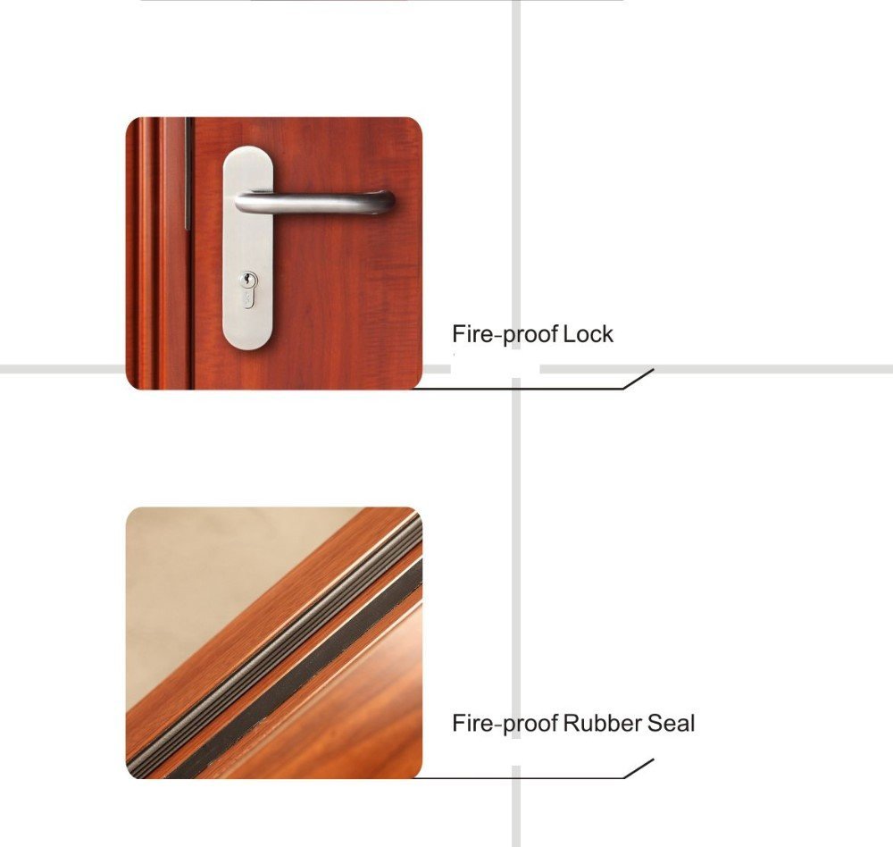 Steel-wood Fire House Modern Indoor Porte Coulissante Household Cheap Door - Image 4