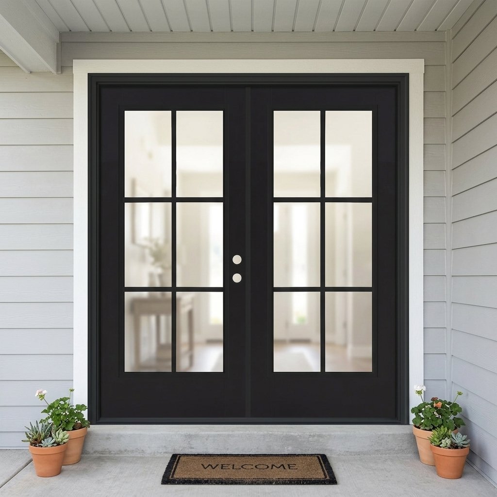 American Residential Front Entry Door Composite Material Swing Open Minimalist Fully Customizable Various Colors Glass Inserts - Image 4