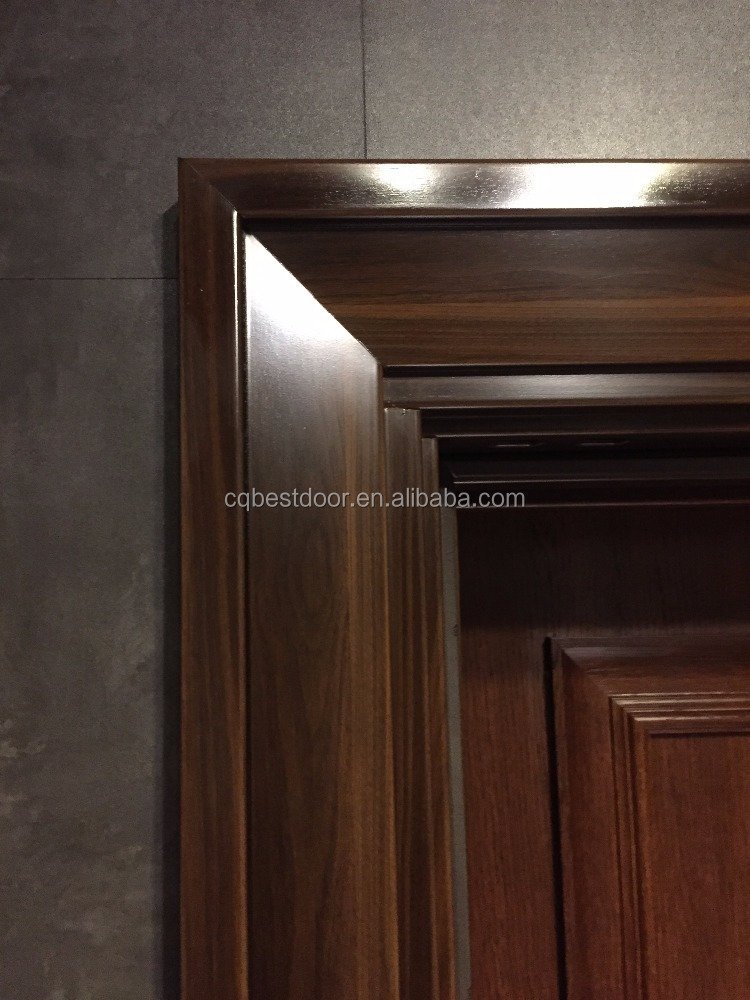 ENISO Certified MDF Galvanized Steel PVC Film Armored Door with Polyurethane Filling - Image 4