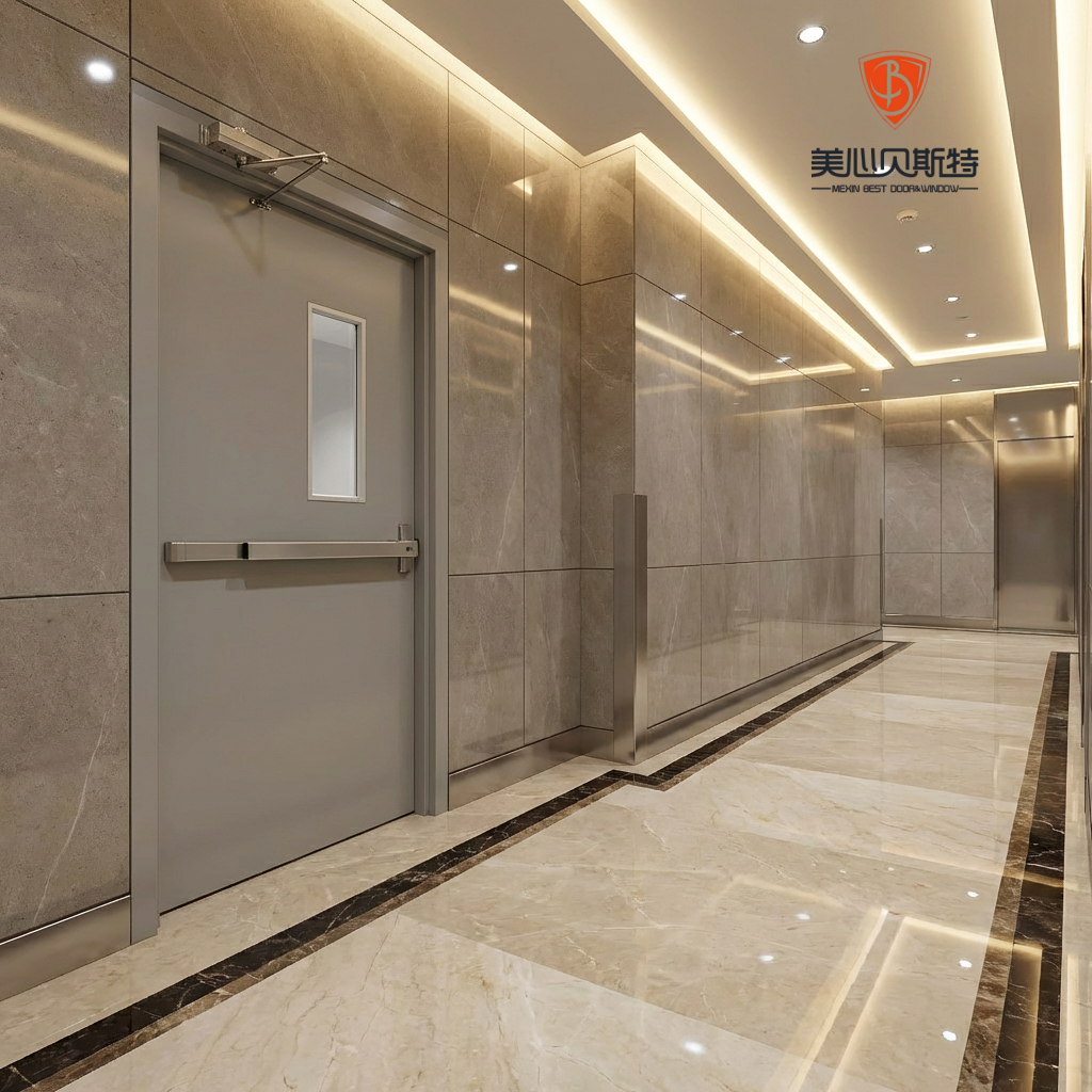 Heavy Duty WH Warnock Hersey Certified 180 Minutes Fire Rated Steel Door with Frame Galvanized Metal Fireproof Door Commercial - Image 4