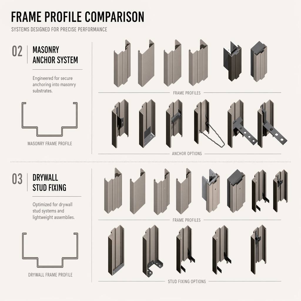 WH Certified 180 Minute Fire Rated Metal Door Frame UL Listed Steel Frame for Hospital Commercial Building - Image 4